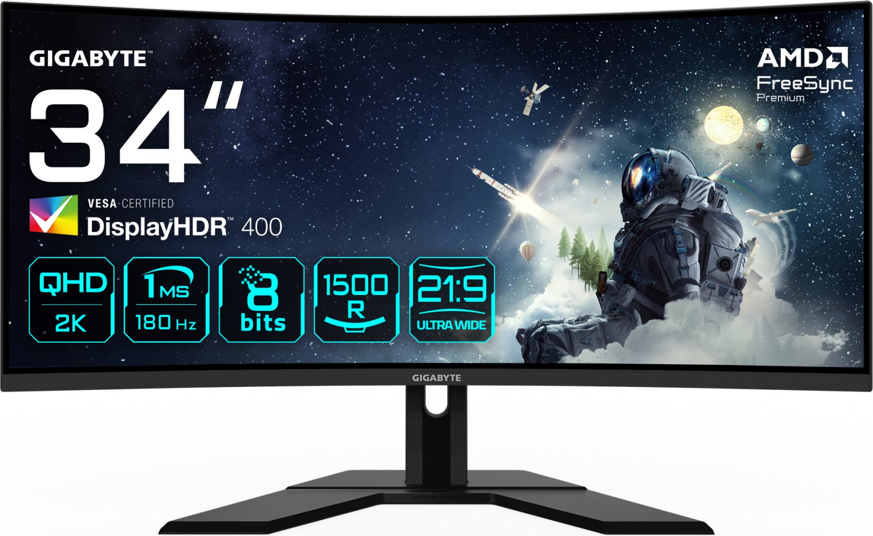 Monitor Gigabyte LED 34" G34WQCP 180Hz
