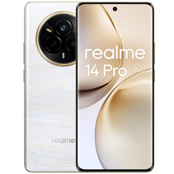 Telefon Realme 14 Pro, 5G Dual SIM, 8GB RAM, 256GB,  E Bardhë Perla