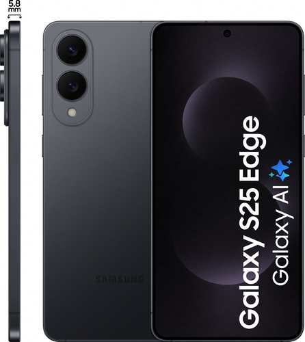 Telefon Samsung Galaxy S25 Edge (S937), 12GB RAM / 512GB Memorie, Dual SIM, i zi Titanium