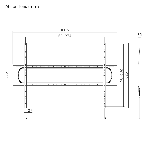 MBAJTESE TV BRATECK LP73-69F | STATIKE 60"-120" 120KG