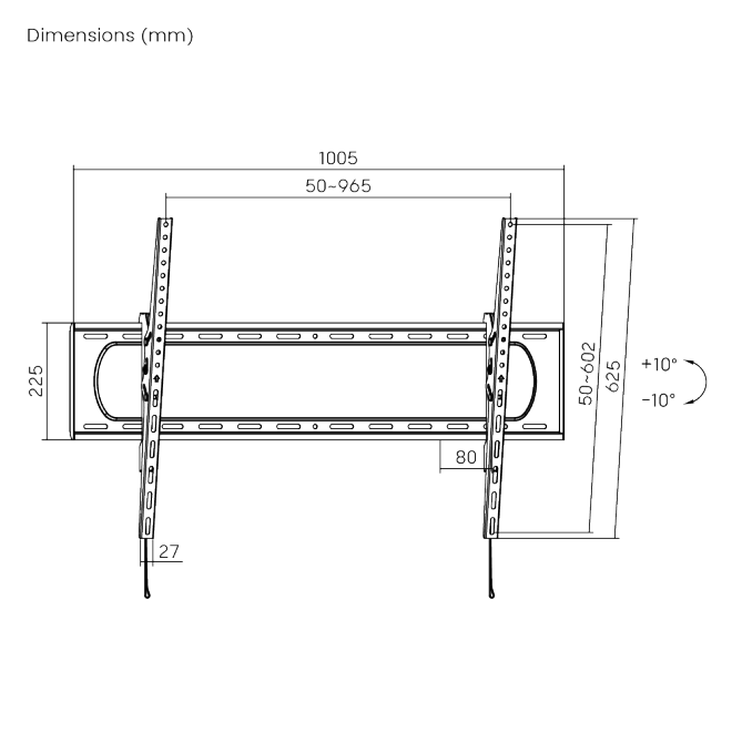 MBAJTESE TV BRATECK LP73-69T | LEVIZESE 60"-120" 120KG