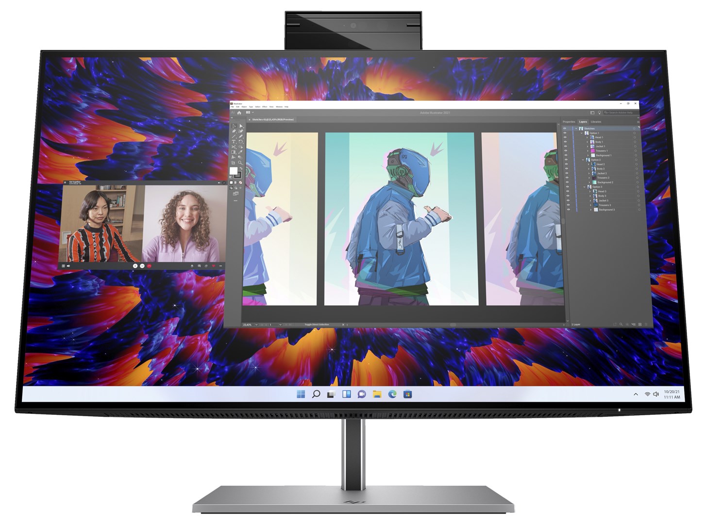 HP Z24m G3 QHD Conferencing Display – Monitor i Avancuar për Takime Virtuale