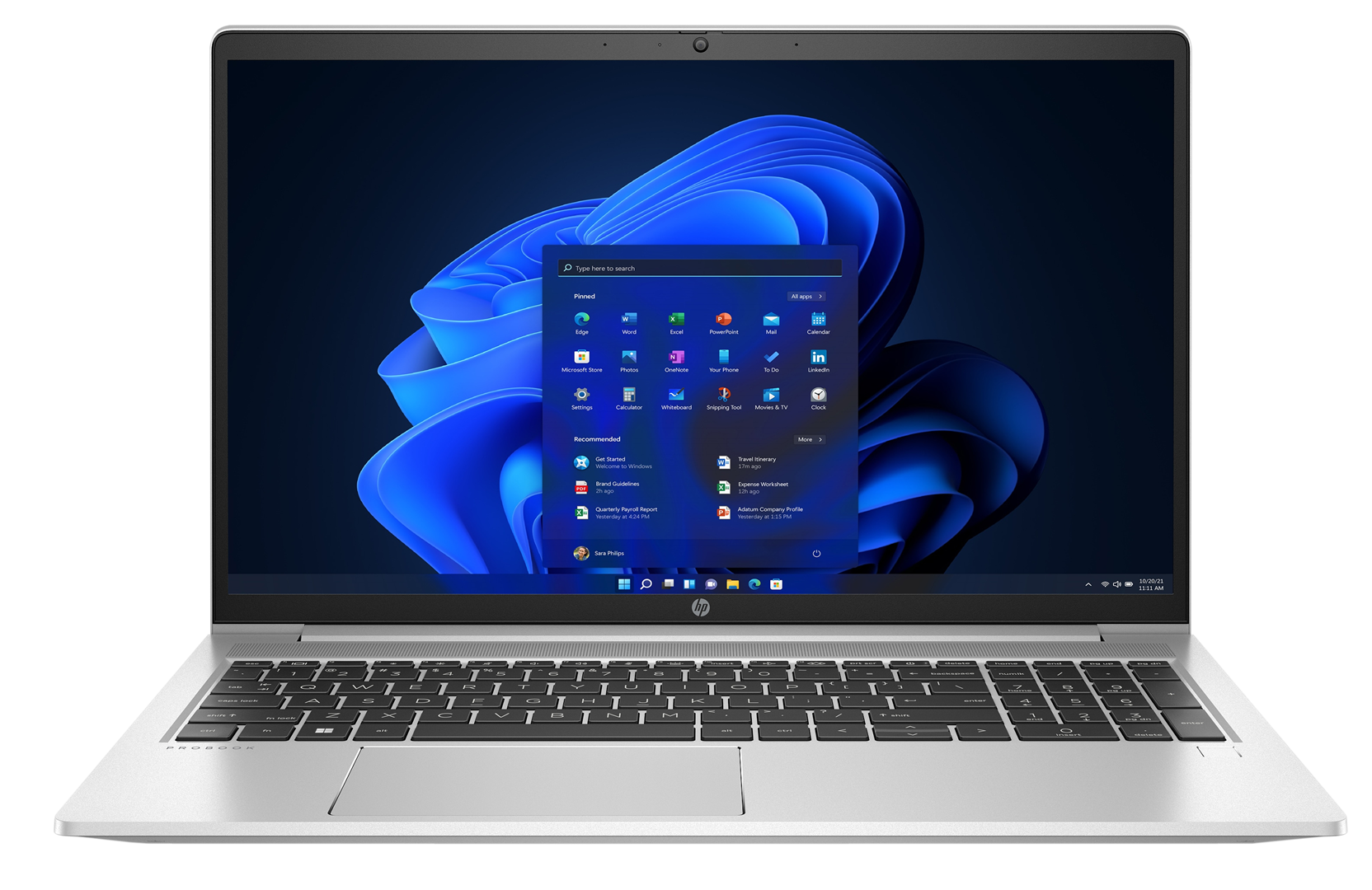 Laptop, HP ProBook 450 G9, 39,6cm, 15,6", Full HD Intel® Core™ i7 i7-1255U, 16 GB DDR4-SDRAM, 512 GB SSD, Wi-Fi 6E (802.11ax), Windows 11 Pro, i argjendte