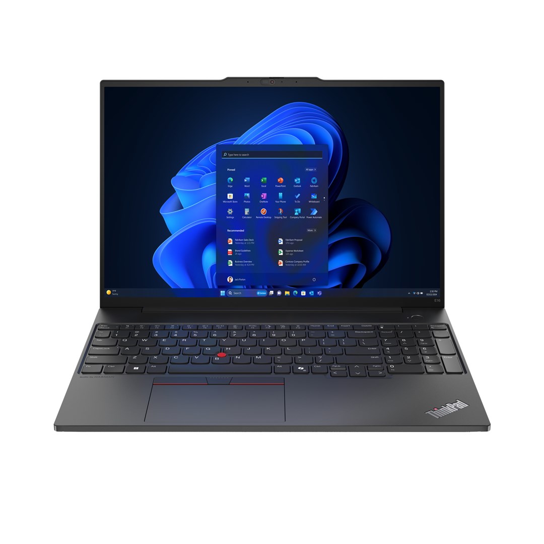 Laptop, Lenovo ThinkPad E16, Intel Core Ultra 5 125U, WUXGA 16GB DDR5-SDRAM, 512GB SSD, Wi-Fi 6E (802.11ax) Windows 11 Pro, i zi