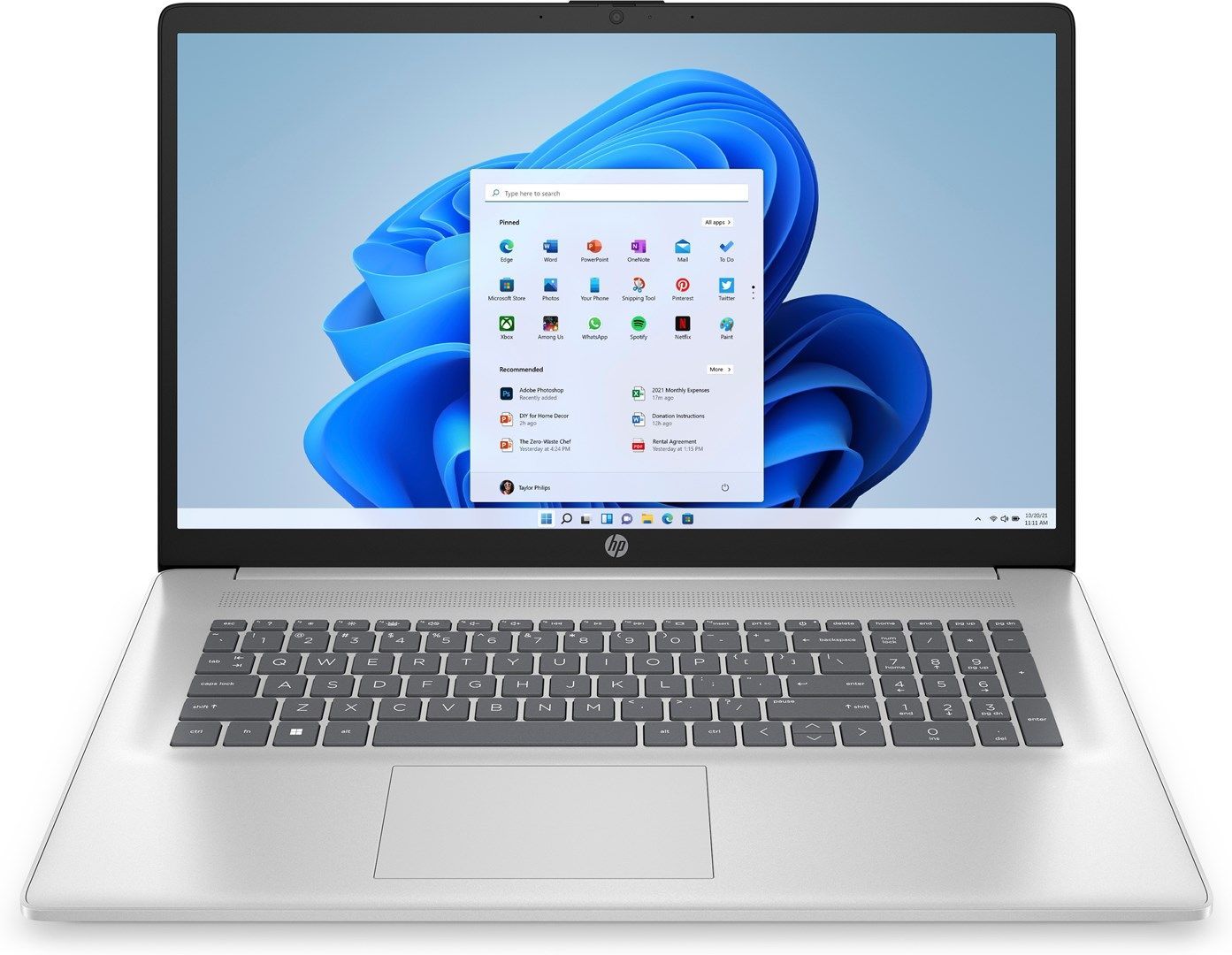 Laptop, HP 17-cp2075nw AMD, Ryzen™ 5 7520U, Full HD, 16GB LPDDR5-SDRAM, 512GB SSD, Wi-Fi 6 (802.11ax) Windows 11 Home, i argjendte