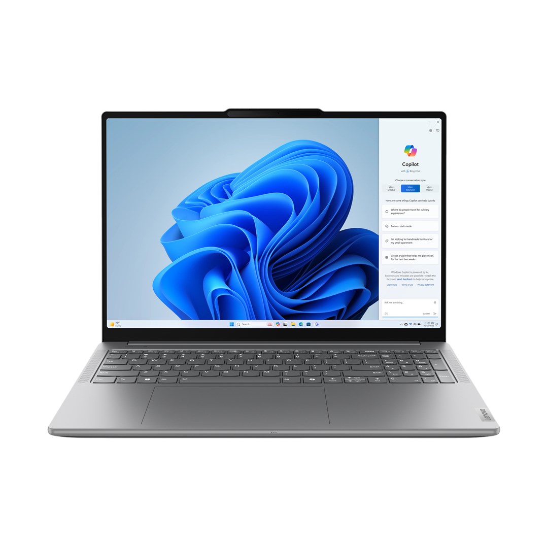 Laptop, Lenovo Yoga Pro 9, Intel Core Ultra 9 185H,  64GB LPDDR5x-SDRAM, 1TB SSD, NVIDIA GeForce, RTX 4070, Wi-Fi 6E (802.11ax), Windows 11 Pro, Gri