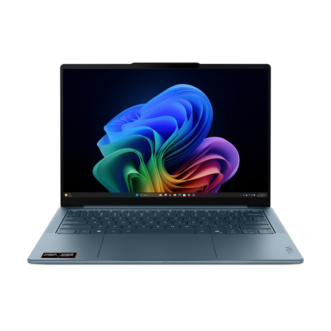 Laptop, Lenovo Yoga Slim 7, 14AKP10 Copilot+ PC AMD, Ryzen AI 5 340, 35.6 cm (14"), WUXGA 16 GB, LPDDR5x-SDRAM 512 GB SSD, Wi-Fi 7 (802.11be), Windows 11 Home, Teal