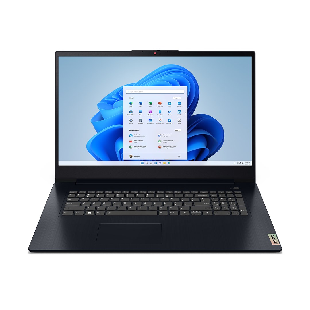 Laptop, Lenovo IdeaPad 3 17IAU7, Intel® Core™ i5 i5-1235U, Full HD 8GB, DDR4 512GB SSD, Wi-Fi 6, Windows 11, i Kalter