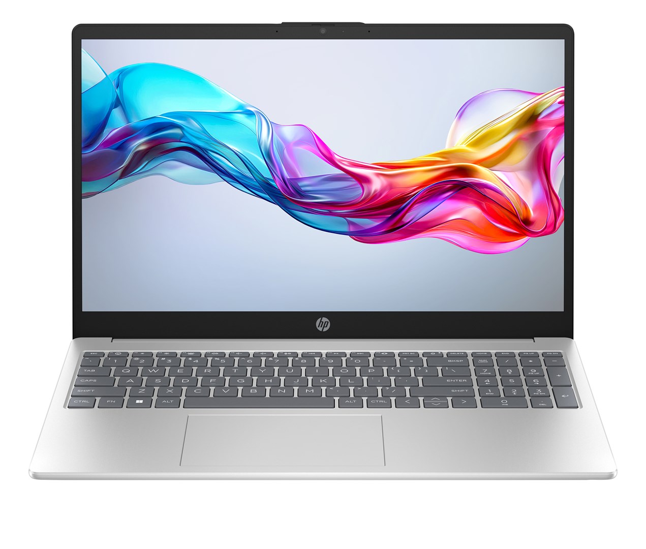 Laptop, HP me procesor i3-1215U,HP 15-fd0234nw, – ekran 15.6" FHD antireflektues, 8GB RAM, 256GB SSD, grafikë Intel UHD 64EUs, kamerë 720p, bateri 41Wh, sistem operativ DOS, i Argjendt Natyral
