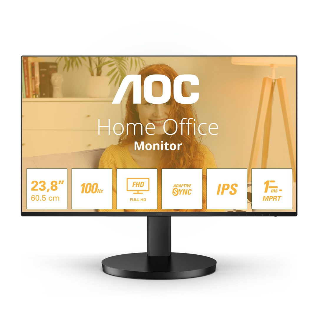 Monitor kompjuteri AOC 24B3HA2 60.5 cm (23.8") 1920 x 1080 pixels Full HD LED Black