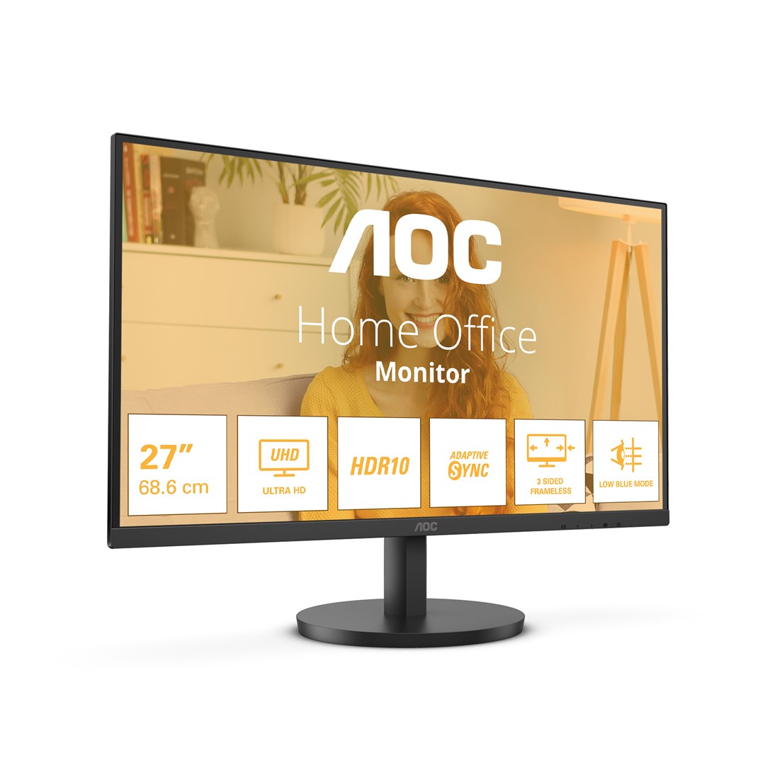 Monitor Kompjuterik AOC B3 U27B3M 27" 4K Ultra HD LCD, Ngjyrë e Zezë