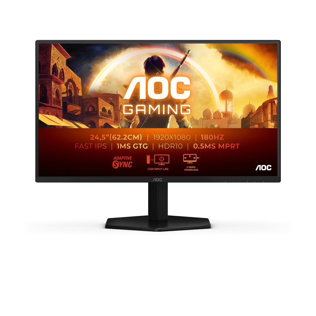 Monitor kompjuteri AOC G4 25G42E, 62.2 cm (24.5"), Full HD (1920 x 1080), LED, i zi me nuanca të kuqe