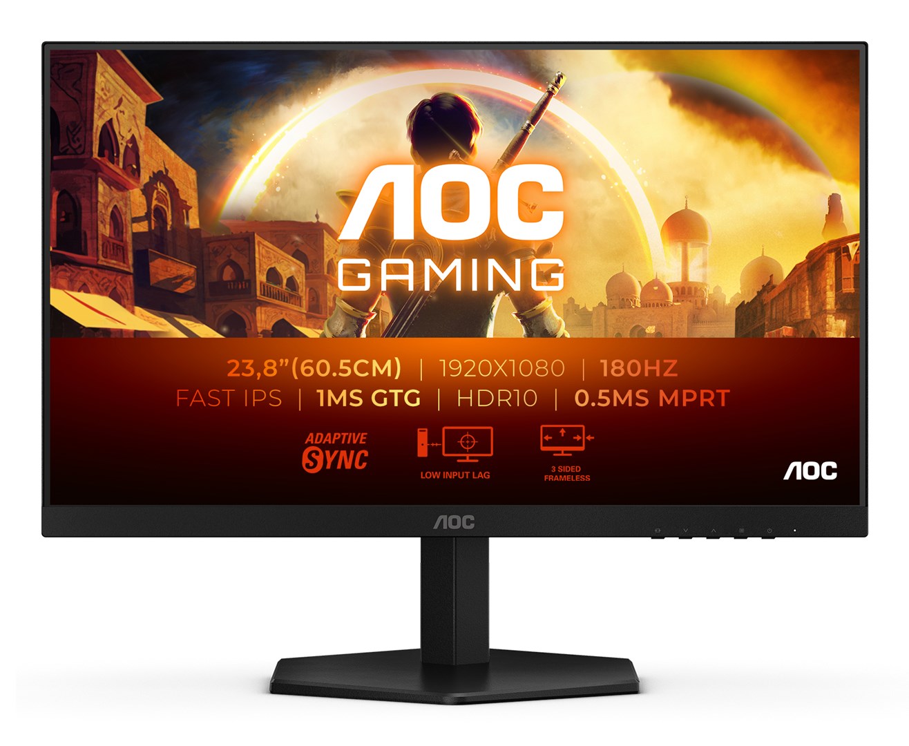 Monitor Kompjuter AOC G4 24G42E 61 cm (24") 1920 x 1080 piksele Full HD LCD i Zbërthyer në Ngjyrë të Zezë
