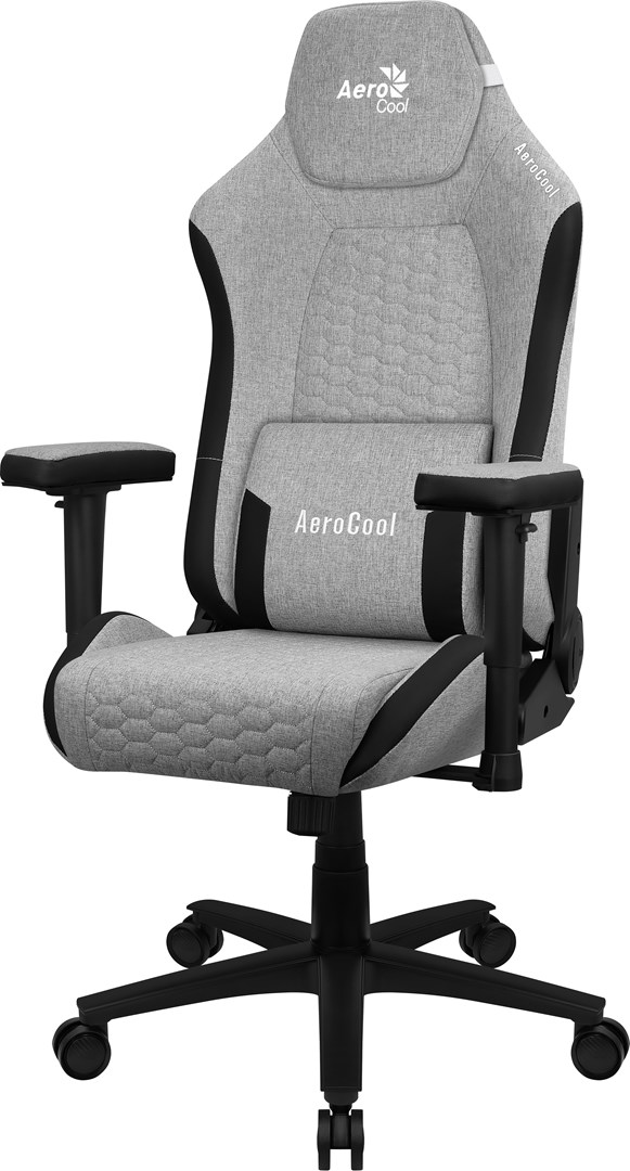 Karrige, Aerocool, CROWNASHGR, Ergonomic Gaming Chair, Adjustable Cushions, AeroWeave Technology, Grey