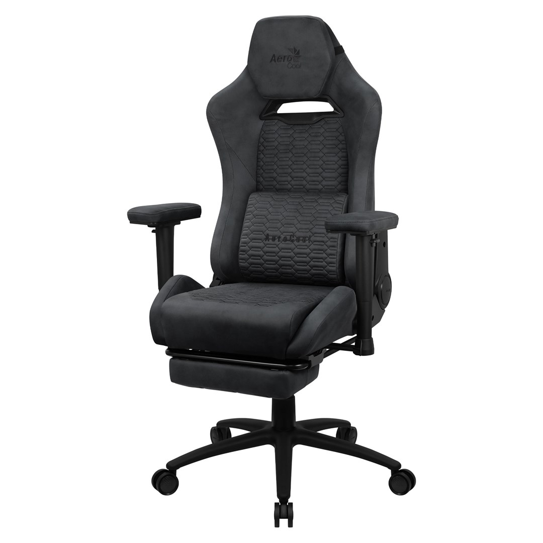 Karrige, Aerocool, ROYALSLATEGR, Premium, Ergonomic, Gaming, Chair, Legrests, Aerosuede, Technology, Grey
