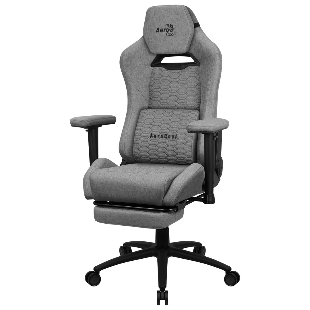 Karrige, Aerocool, ROYALASHGR, Premium, Ergonomic, Gaming, Chair, Legrest Aeroweave, Technology, Grey