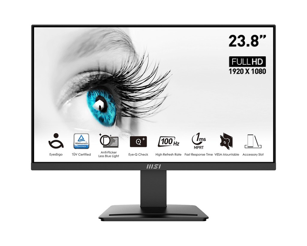 MSI Pro MP2412 computer monitor 60.5 cm (23.8") 1920 x 1080 pixels Full HD LCD Black