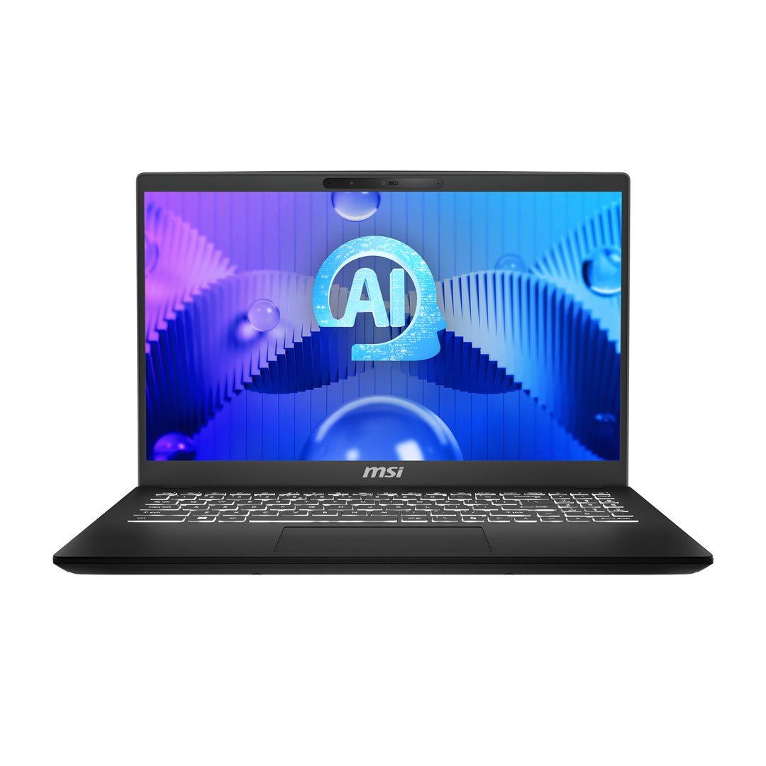 Laptop, MSI Modern 15 H, AI C1MG-010PL, Intel Core Ultra 7 155H,  39.6 cm (15.6"), Full HD, 16 GB DDR5-SDRAM, 512 GB SSD, Wi-Fi 6E (802.11ax), Windows 11 Home, i zi
