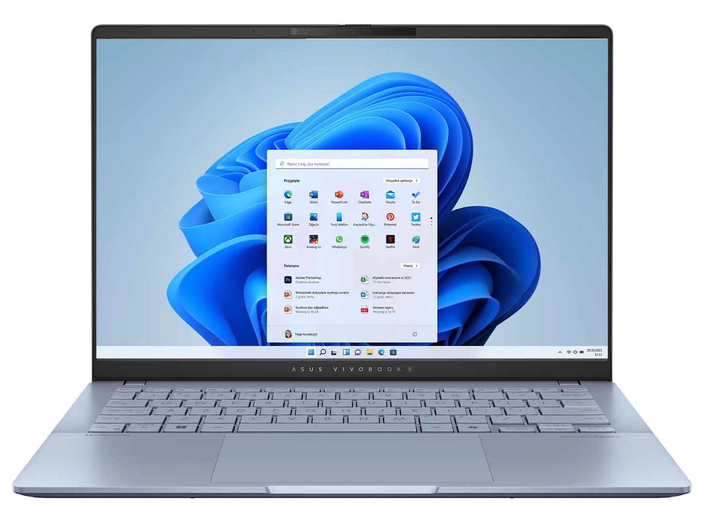 Laptop ASUS Vivobook S 14 S5406SA-PP067W, 14.0" 3K (2880 x 1800) 120Hz, Core Ultra 5 Processor 226V, 16GB LPDDR5X, 512GB SSD, Intel Arc Graphics, Wi-Fi + Bluetooth, Kamera 1080p, 75WHrs, Windows 11, ngjyrë Mist Blue