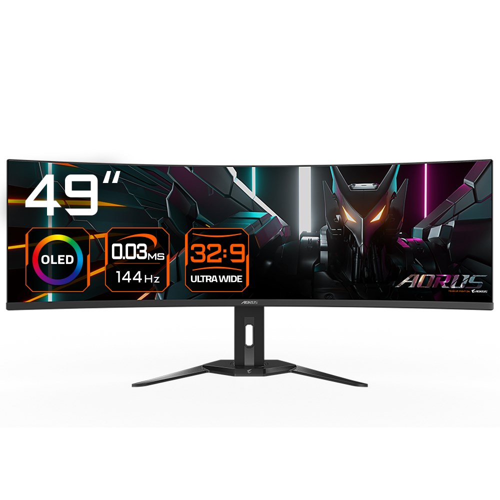 Monitor Gaming i Kurbuar GIGABYTE CO49DQ OLED - 5120x1440 (DQHD), 1800R, 144Hz, 0.03ms, KVM, FreeSync Premium Pro, HDMI 2.1