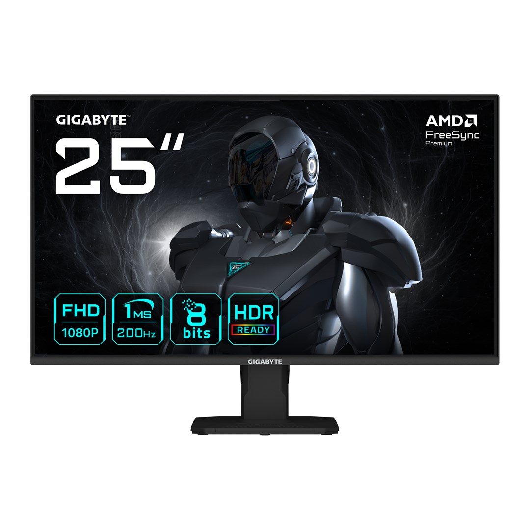 GIGABYTE GS25F2 25" FHD Gaming Monitor – 200Hz, 1ms, HDR10, HDMI 2.0, DisplayPort 1.4