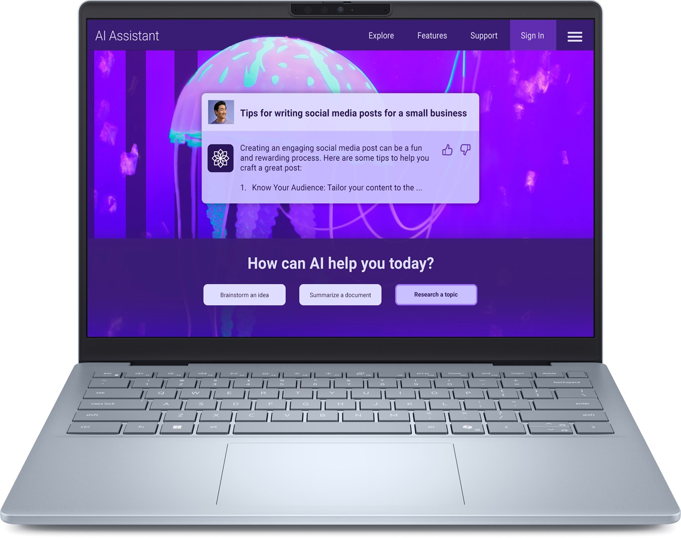 Laptop, Dell 14 Plus Intel Core Ultra, 7 256V, 14" 2.5K, 16GB RAM, 512GB SSD, Wi-Fi 7, Windows 11 Home, i kaltert