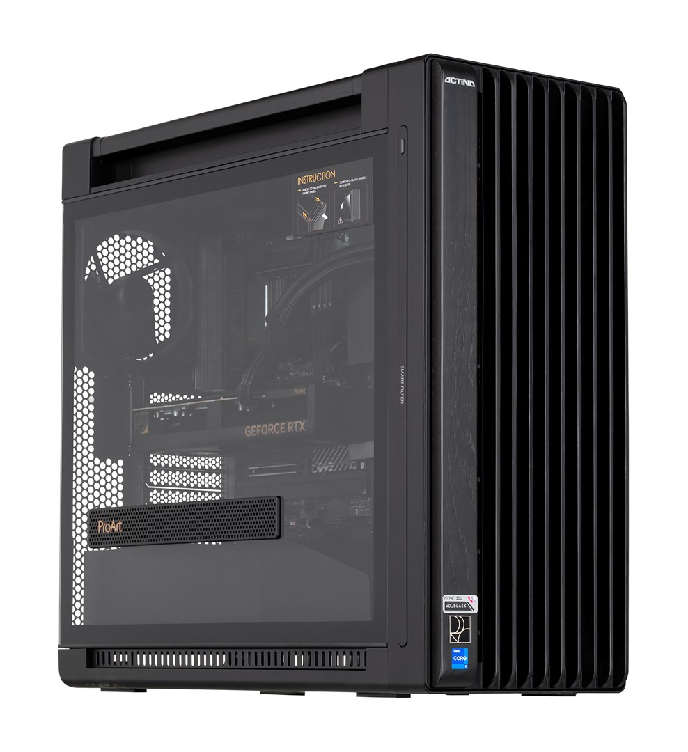 Kompjuter, desktop Actina Midi Tower me procesor Intel® Core™ i7-14700K, 192GB DDR5, 3TB SSD, kartë grafike NVIDIA GeForce RTX 4070 Ti Super, Windows 11 Pro, ngjyrë e zezë