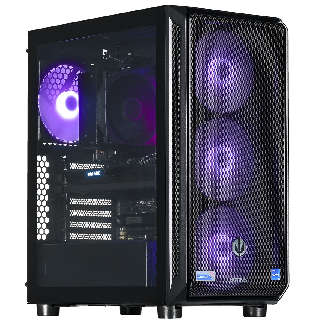 Kompjutetr, PC Actina AMD Ryzen™ 5 8400F, 32GB DDR5, 1TB SSD, Intel Arc B580, Midi Tower, e zezë