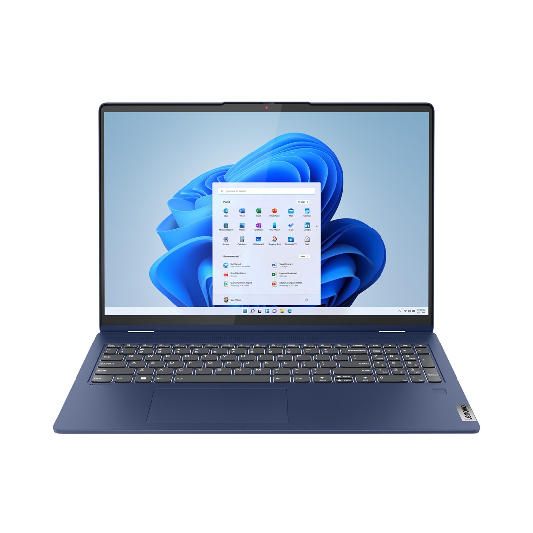 Laptop, Lenovo IdeaPad Flex 5, 16IRU8 Intel® Core™ i7 i7-1355U, Hybrid (2-in-1) 40.6cm, 16", Touchscreen, WUXGA, 16 GB LPDDR4x-SDRAM, 512 GB SSD, Wi-Fi 6 (802.11ax), Windows 11 Home, i kalter