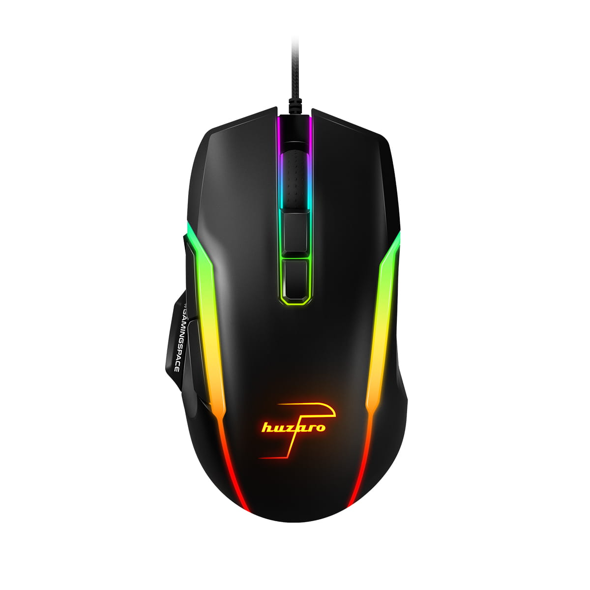MOUSE GAMING HUZARO HZ-SHOT 3.0 | 9D 12000DPI RGB  I ZI