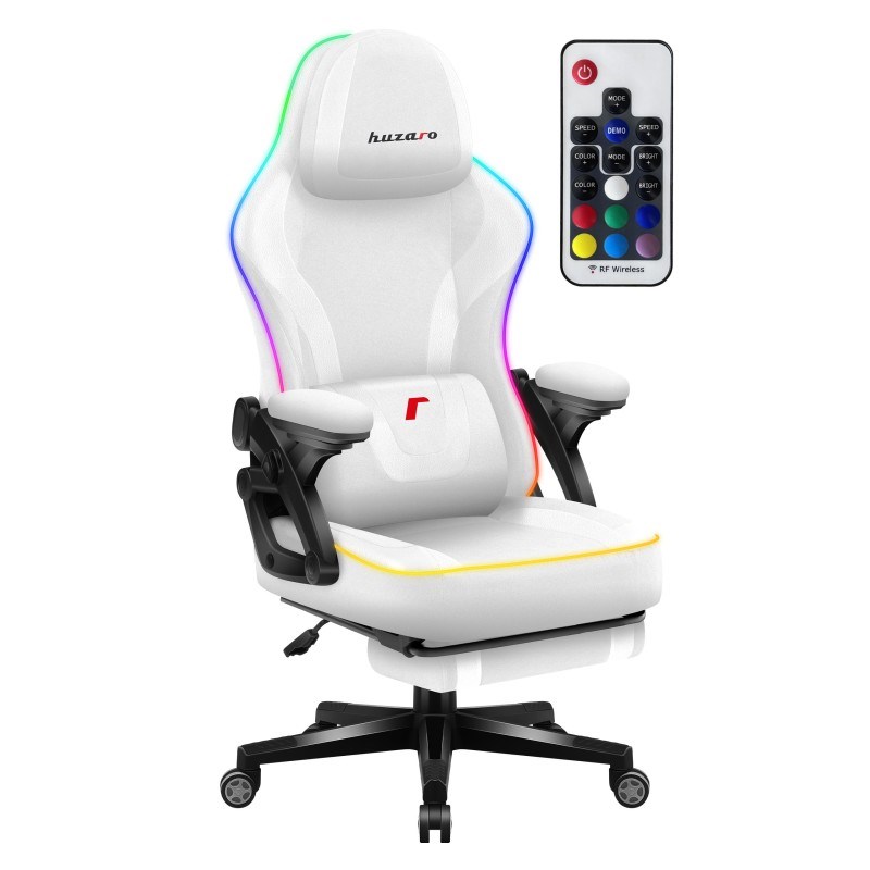 RGB White Mesh gaming chair