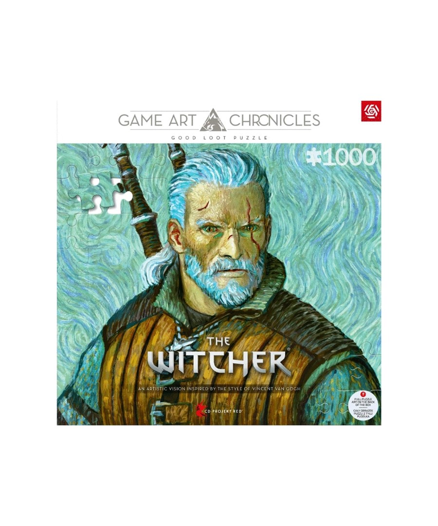 Puzzle Good Loot Game Art Chronicles - The Witcher Geralt & Vincent van Gogh, 1000 pjesë