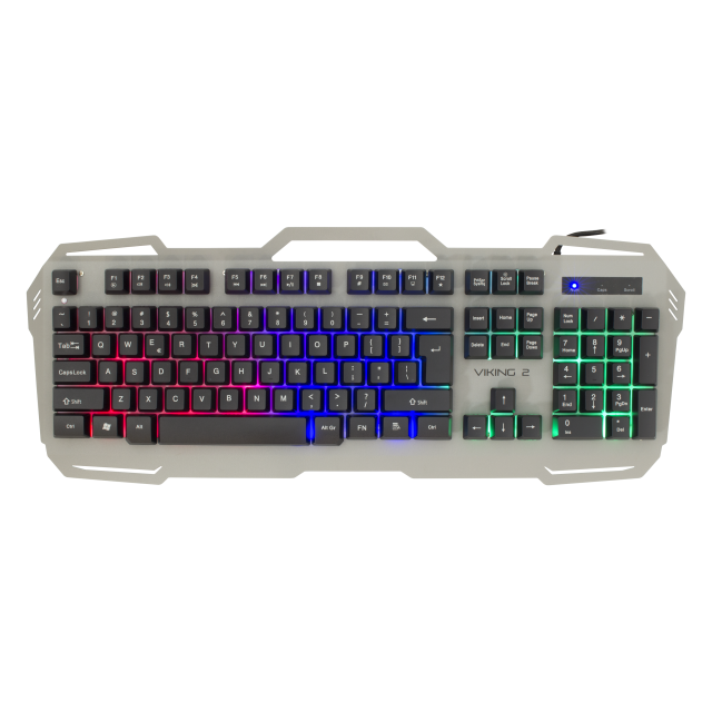 TASTIERE GAMING WHITE SHARK VIKING 2 GK 1624 | 104KEYS RGB SILVER