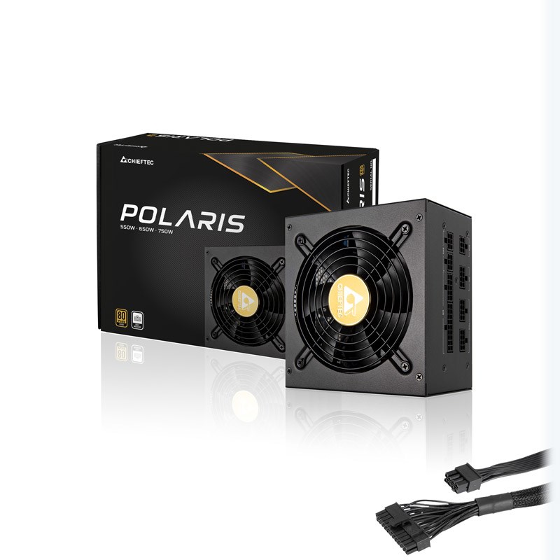 Njësia e furnizimit me energji Chieftec Polaris 550W 20+4 pin ATX PS/2 (E Zezë)