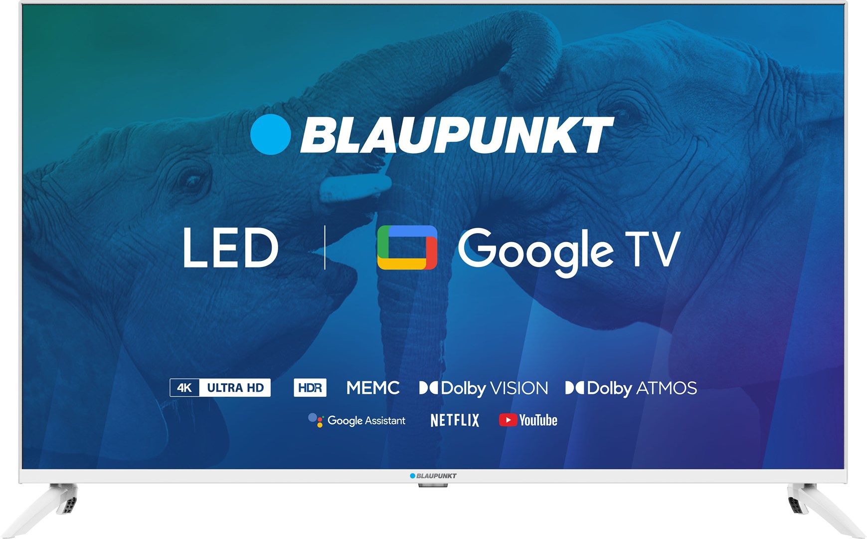 Televizor 43" Blaupunkt 43UBG6010S 4K Ultra HD LED, GoogleTV, Dolby Atmos, WiFi 2,4-5GHz, BT, i bardhe
