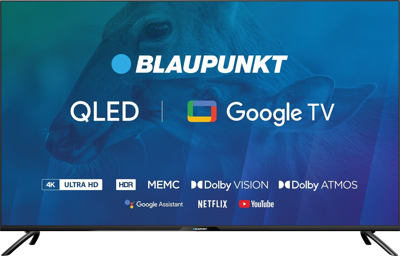 Televizor 50" Blaupunkt 50QBG7000S 4K Ultra HD QLED, GoogleTV, Dolby Atmos, WiFi 2,4-5GHz, BT, i zi