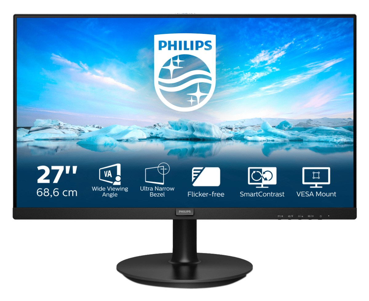 Philips V Line 271V8L/00 LED display 68.6 cm (27") 1920 x 1080 pixels Full HD Black
