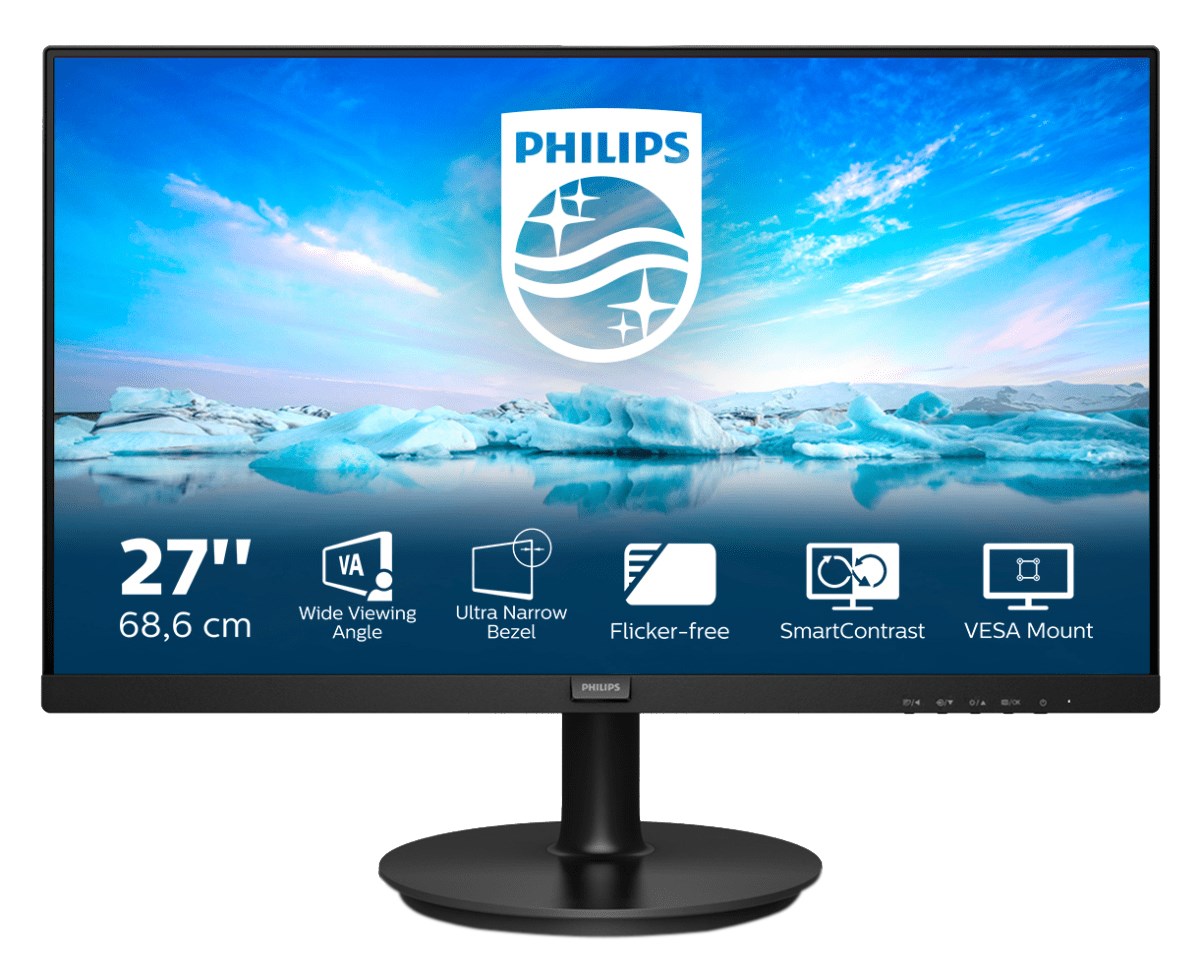 Philips V Line 271V8LA/00 LED display 68.6 cm (27") 1920 x 1080 pixels Full HD Black
