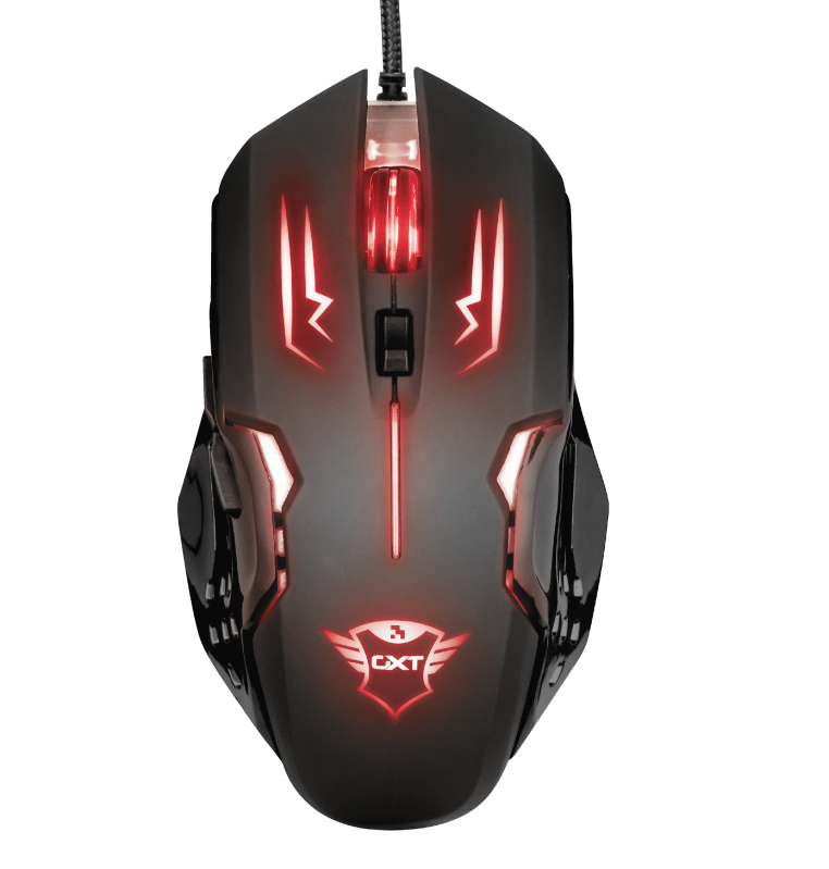 MOUSE GAMING TRUST RAVA GXT108 | 6D 2000DPI RGB BLACK
