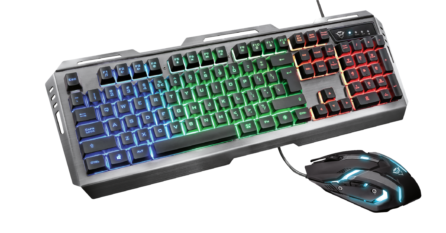 TASTIERE DHE MOUSE GAMING TRUST TURAL GXT 845 | RGB 6D 3200DPI BLACK
