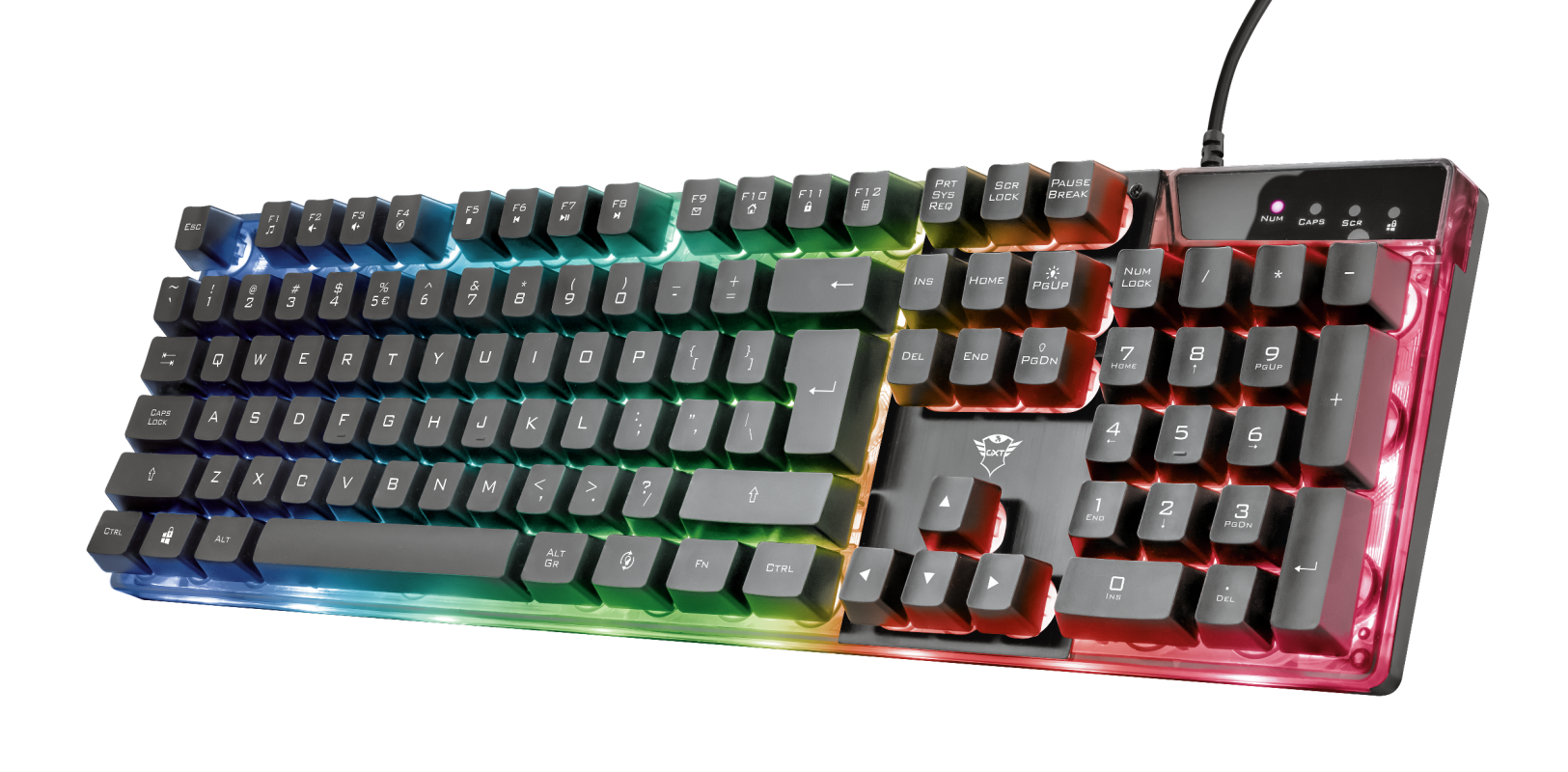 TASTIERE GAMING TRUST AZOR GXT 835 | 104KEYS RGB BLACK