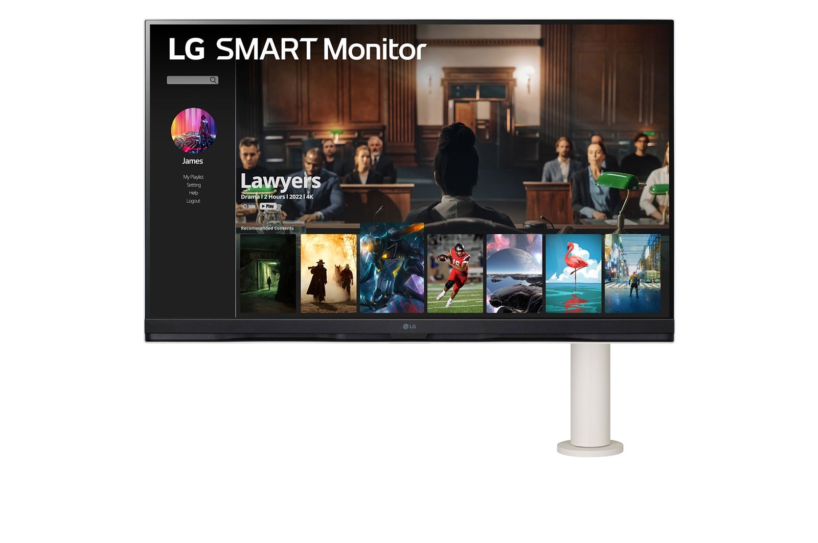 LG 32SQ780S-W computer monitor 81.3 cm (32") 3840 x 2160 pixels 4K Ultra HD White