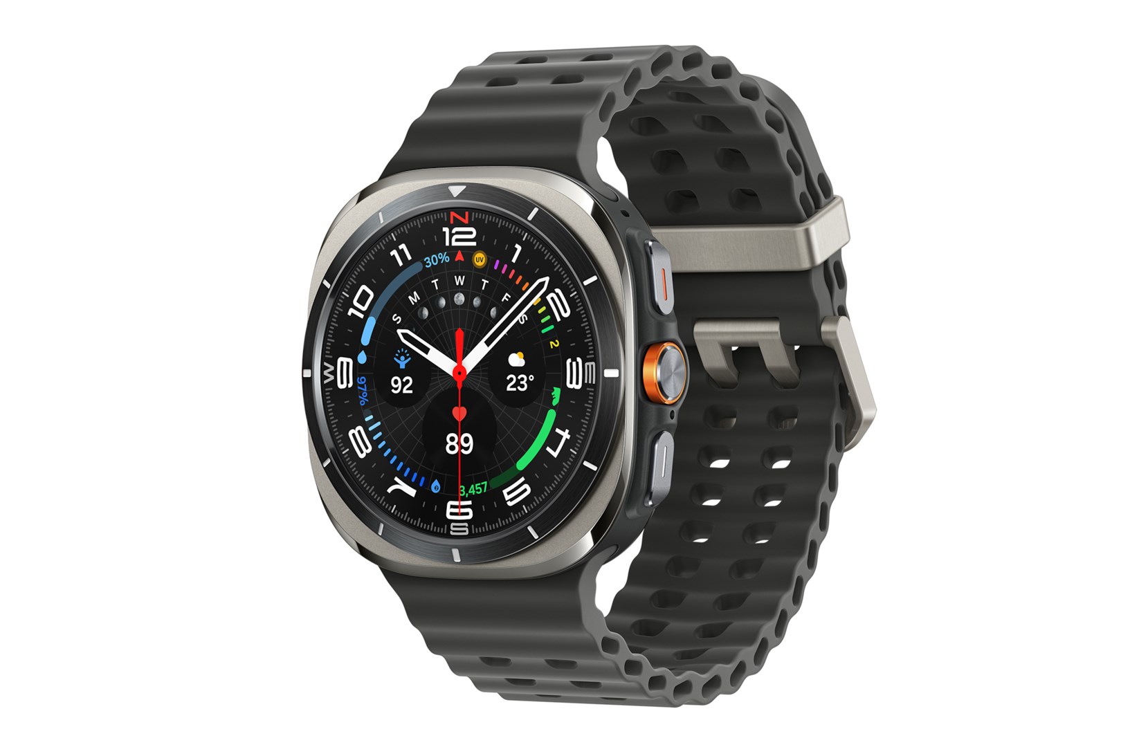 Samsung Galaxy Watch Ultra 3.81 cm (1.5") AMOLED 47 mm Digjital 480 x 480 piksele Ekran me Prekje 4G Argjend Wi-Fi GPS (satelitor)