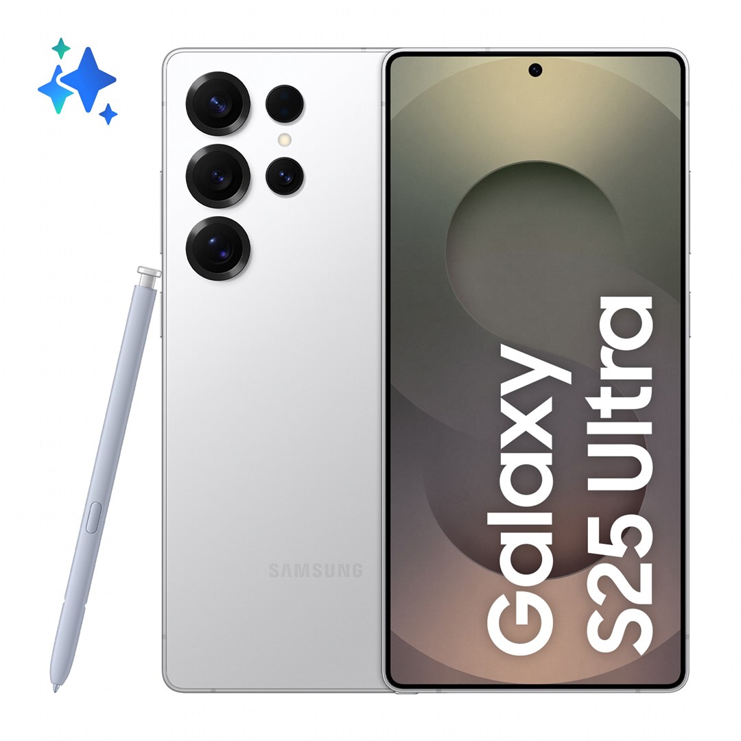 Telefon Samsung Galaxy S25 Ultra, 6.9", Dual SIM, Android 15, 12 GB RAM, 256 GB Memorie, 5000 mAh – Ngjyra Argjend dhe e Bardhë